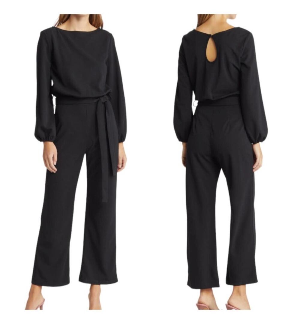 Nikki Lund Joy Long Sleeve Jumpsuit Black Size Medium